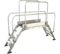 Pasarela de aluminio con escalera carga máx. total 200 kg
