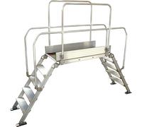 Pasarela de aluminio con escalera carga máx. total 200 kg