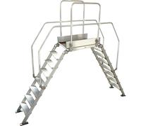 Pasarela de aluminio con escalera carga máx. total 200 kg