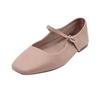 PASARELA - Manoletinas/Merceditas Polipiel para Mujer, Color Beige Taupe Polipiel y sintético Mujer Color: Taupe Talla: 39