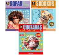 Pasatiempos Angel Europa, Mega Pack - Libros de 320 Páginas - Letra Grande - Elige tu Pack de Sudokus, Sopas de Letras o Cruzadas Envío Gratis (Pack de 3 Variado)