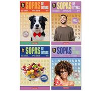 Pasatiempos Angel Europa, Mega Pack - Libros de 320 Páginas - Letra Grande - Elige tu Pack de Sudokus, Sopas de Letras o Cruzadas Envío Gratis (Pack de 4 Sopas)