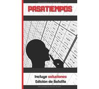 PASATIEMPOS: FORMATO BOLSILLO - TAMAÑO ESPECIAL VIAJE O VACACIONES. SUDOKUS, CRUCIGRAMAS Y SOPAS DE LETRAS CON VARIOS NIVELES DE DIFICULTAD. INCLUYE SOLUCIONES. Niños y Adultos.