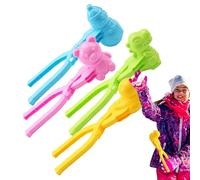 Pasbuteiy 4 pinzas para bolas de nieve, forma de bola de nieve, juguete con forma de bola de nieve, juguetes de invierno, formas de bola de nieve, clips de herramientas para batallas de bolas de nieve