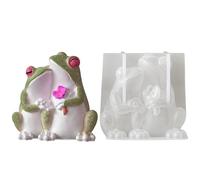 Pasbuteiy Molde De Silicona Para Velas De Rana - Molde De Silicona 3D Para Figuras De Rana | Forma Para Manualidades De Arcilla | Para Jabón Arcilla Yeso Resina Artesanía Decoración Hogar Familia