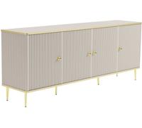 Pascal Morabito Aparador efecto madera beige, dorado