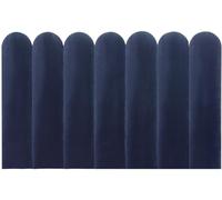 Pascal Morabito Cabecero terciopelo azul oscuro 180 x 200 cm