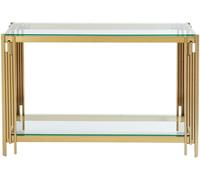 Pascal Morabito Mesa consola cristal templado dorado