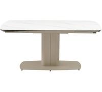 Pascal Morabito Mesa extensible cristal templado topo, blanco