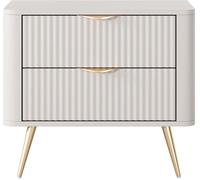 Pascal Morabito Mesilla de noche efecto madera beige