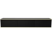 Pascal Morabito Mueble de tv suspendido efecto madera negro, dorado