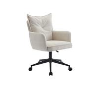 Pascal Morabito - Silla de Oficina - Pana - Crema y Negro - Altura Ajustable - BATARU de