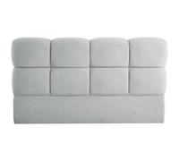 Pascal Morabito Vente-Unique - Cabecero 2 plazas Damado - poliéster - Gris Claro