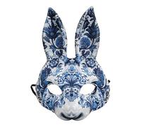 Pascua Animal Rabbit Face Mascarilla, máscara de papel para mujeres, máscara de conejo de disfraz creativo, disfraz de disfraz de cosplay para mujeres, hombres, adolescentes,