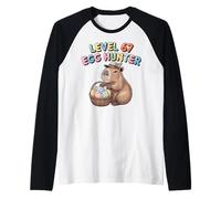 Pascua Capybara Funny 67 Egg Hunter Cool Easter Eggs Kids Camiseta Manga Raglan