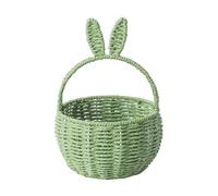 Pascua con asa, conejo de Pascua tejido de vid con orejas de conejo, paja de mimbre, huevos de Pascua, caramelos adecuados para suministros de fiesta de huevos de Pascua Qvz170 (D, talla única)