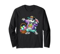 Pascua Eggster Bunny Swag Cool Easter Vibes Manga Larga