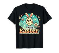 Pascua Feliz Conejito Polluelo Retro Estética Camiseta