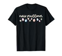 Pascua Hoppy enfermera practicante Bunny NP Doula Retro Daisy Camiseta