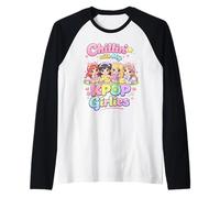 Pascua KPOP Music Chillin with My K-Pop Chicas Mujeres Chicas Camiseta Manga Raglan