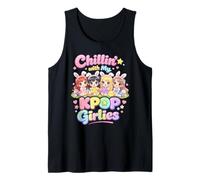 Pascua KPOP Music Chillin with My K-Pop Chicas Mujeres Chicas Camiseta sin Mangas