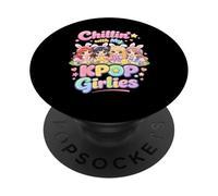 Pascua KPOP Music Chillin with My K-Pop Chicas Mujeres Chicas PopSockets PopGrip Adhesivo