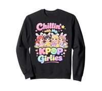 Pascua KPOP Music Chillin with My K-Pop Chicas Mujeres Chicas Sudadera