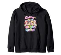 Pascua KPOP Music Chillin with My K-Pop Chicas Mujeres Chicas Sudadera con Capucha
