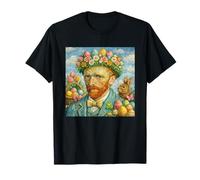 Pascua Van Gogh Autorretrato Arte Fino Pintura Conejito Divertido Camiseta