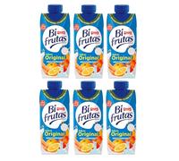 Pascual Bifrutas Mediterráneo Naranja, Zanahoria y Melocotón Pack 6x330 ml | Bebida Refrescante con Leche y Zumo de Frutas | Sabor Suave y Natural | Ideal para Desayunos y Meriendas