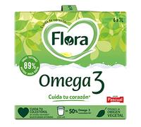 Pascual- Flora- Leche Desnatada Flora Omega3 Formato 6 x 1 L