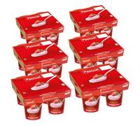 Pascual - Yogur Original Sabor Fresa - Plátano. Caja de 6 Pack de 4 x 125g. Total 24 uds.