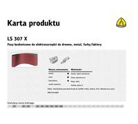 Pase abrasivo klingspor ls307x, 100mm x 560mm, grano 100, para herrami