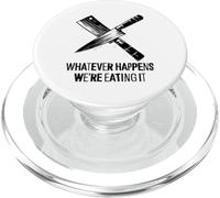 Pase lo que pase, lo estamos comiendo, divertida barbacoa de chef de cocina PopSockets PopGrip para MagSafe