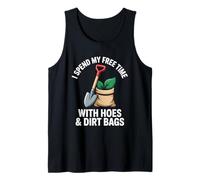 Pasé mi Tiempo Libre con Azadas y Bolsas de Tierra Diversión en jardinería Camiseta sin Mangas