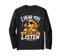 Paseador de Perros con Texto en inglés I Just Don't Listen Manga Larga