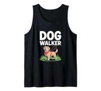 Paseador de perros ilustrado compañero canino Camiseta sin Mangas