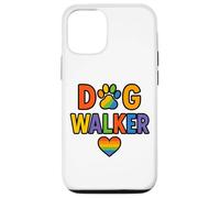 Paseador de Perros LGBTQ Rainbow Paw Heart Design Carcasa para iPhone 12/12 Pro