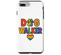 Paseador de Perros LGBTQ Rainbow Paw Heart Design Carcasa para iPhone 7 Plus/8 Plus