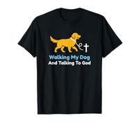 Paseando a mi Perro y Hablando con Dios Christian Pet Owner Camiseta