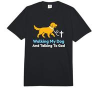 Paseando a mi Perro y Hablando con Dios Christian Pet Owner Comfort Colors Adult Heavyweight T-Shirt