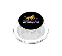 Paseando a mi Perro y Hablando con Dios Christian Pet Owner PopSockets PopGrip para MagSafe