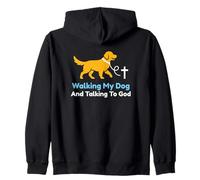 Paseando a mi Perro y Hablando con Dios Christian Pet Owner Sudadera con Capucha