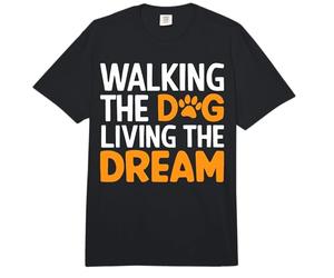 Paseando al Perro viviendo el Perro de ensueño Papá Comfort Colors Adult Heavyweight T-Shirt