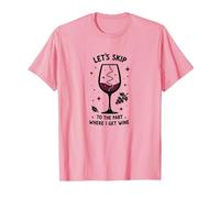 Pasemos a la Parte en la Que me Pongo Divertido el Vino Camiseta, Hombre, Rosado, XL