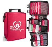 Pasenhome Comprehensive First Aid Kit - Kit de trauma con compartimentos etiquetados, kit de supervivencia de emergencia, sistema Molle, First Aid Bag for Car, Home, Camping, Travel, Hiking, Office y