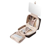 Paseo colgante bolsa de aseo de gran capacidad kits de bolsas de maquillaje impermeables cosméticos organizadores caso baño ducha maquillaje cosmético, Negro , Mass Beauty