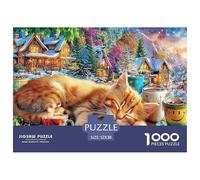 Paseo de Boda de Gato Rompecabezas para Adultos Un Desafío Imposible De Vibrantes Colores - Regalo Navideño Adultos Y para Niños A Partir De 14 Años 52x38cm/1000pcs