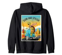 Paseo de otoño Vintage de Scooter de Tortuga Lenta y Elegante Sudadera con Capucha