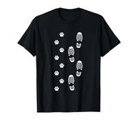 Paseo de Perros con Huella de pie Paseador de Perros Paseo Camiseta